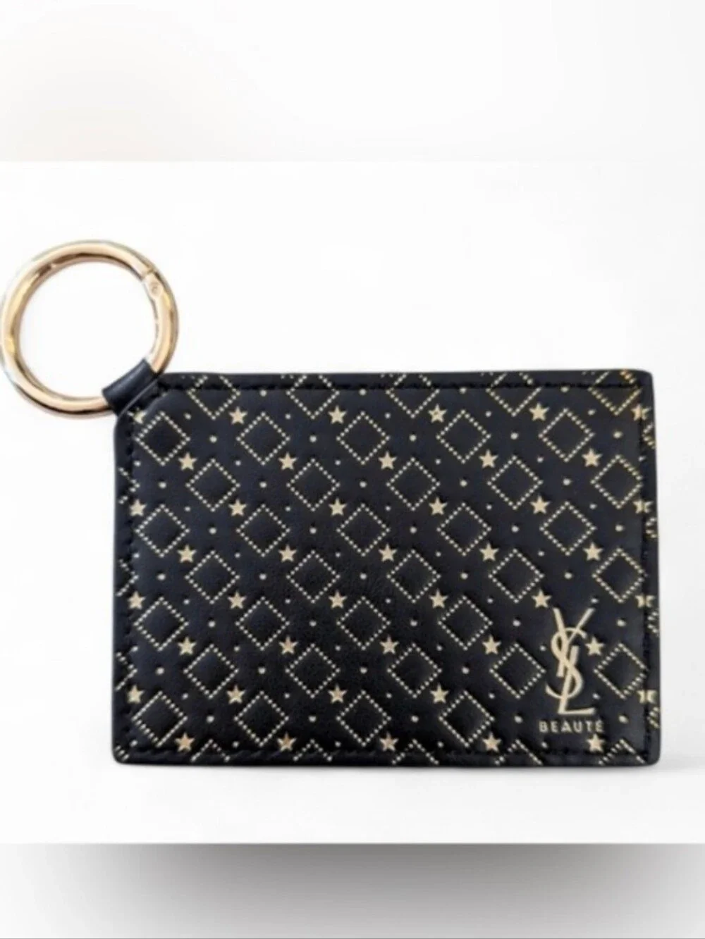Yves Saint Laurent Black Quilted Star Beauty Keychain